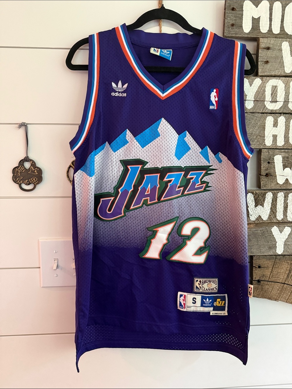 NBA Jazz Stockton jersey size small